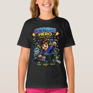 T-shirt de codage pour enfants | Héros STEM de cod