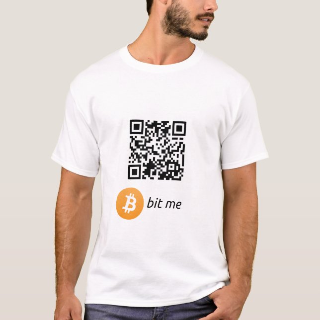 T-shirt de code du portefeuille QR de Bitcoin (Devant)