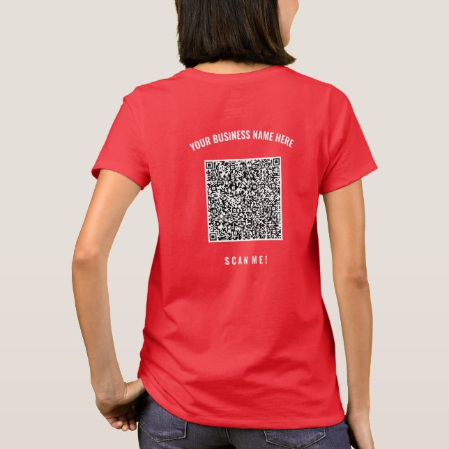 T-shirt de code QR professionnel personnalisé (Dos)