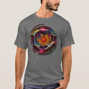 T-shirt de coeur de fractale