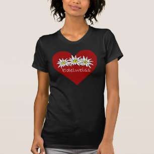 T-shirt de coeur d'edelweiss