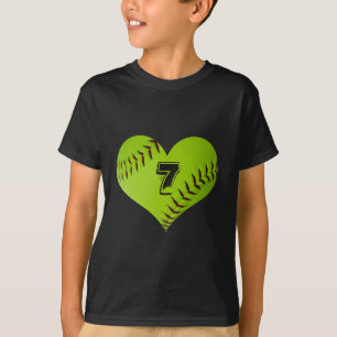 T-shirt de coeur du base-ball