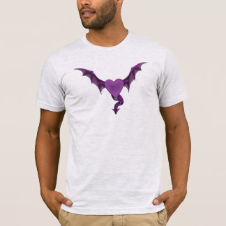 T-shirt de coeur du dragon des hommes