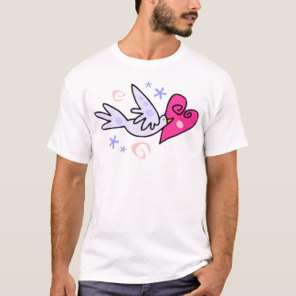 T-shirt de colombe d'amour