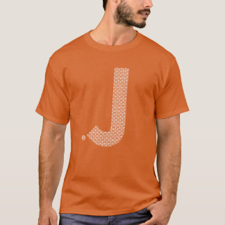 T-shirt de concepteur de la lettre J (lui ou