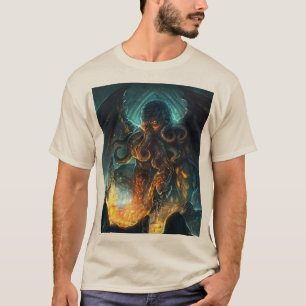 T-shirt de conception basique Cthulhu de Lovecraft