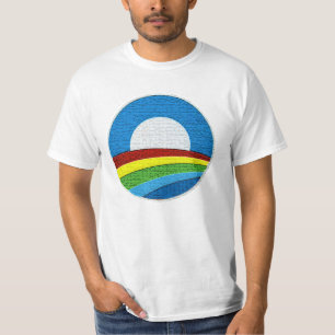 T-shirt de conception de cercle d'arc-en-ciel