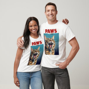 T-shirt de conception de chats PAWS