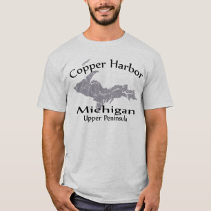 T-shirt de conception de la carte du Michigan du p