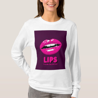 T-SHIRT DE CONCEPTION DE LÈVRES ESTHÉTIQUES