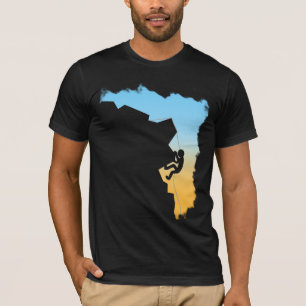 T-shirt de conception de silhouette d'alpinisme