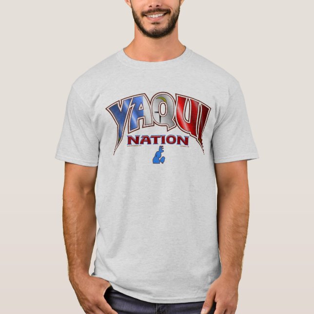 T-shirt de conception de sports de nation de Yaqui (Devant)