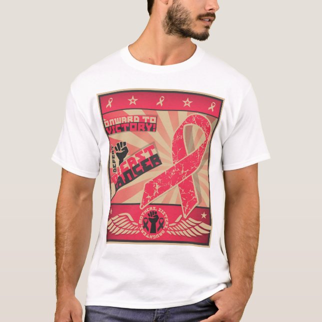 T-shirt de conscience de cancer du sein - HOMMES ' (Devant)