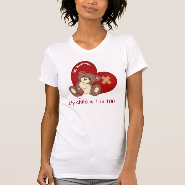 T-shirt de conscience de CHD (Devant)