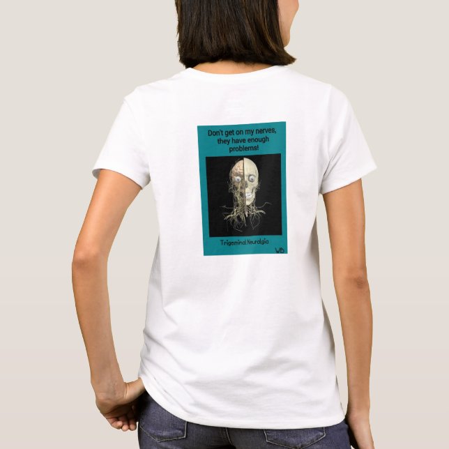 T-shirt de conscience de névralgie faciale (Dos)