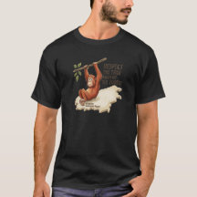 T-shirt de conservation de la carte de l'Orang-Out
