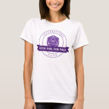 T-shirt de correspondants de fille de geek
