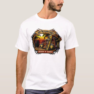 T-shirt de coucher du soleil de Davey Bonez Woody