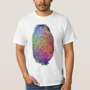 T-shirt de couleur d'empreinte digitale