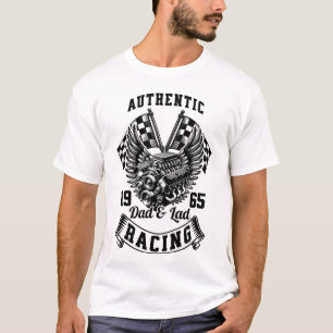 T-Shirt de course papa & Lad - Moteur de voiture c