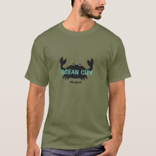 T-shirt de crabe du Maryland de ville d'océan