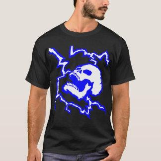 T-shirt de crâne et de foudre