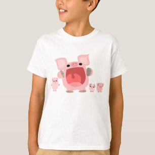 T-shirt de cri d'enfants de porcs de bande