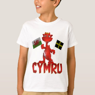 T-shirt de Cymru Gallois, drapeau de Gallois et