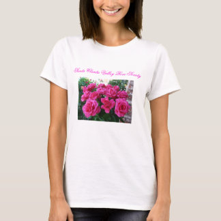 T-shirt de dames avec les roses roses