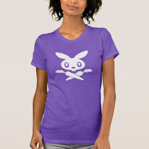 T-shirt de dames de crâne de lapin de Twink