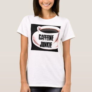 T-shirt de dames de drogué de caféine
