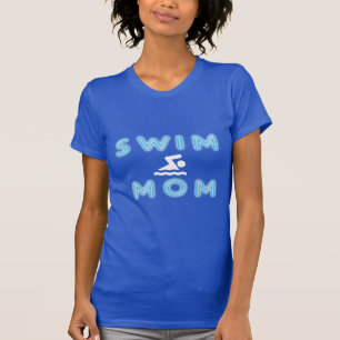 T-SHIRT DE DAMES DE NOIR DE MAMAN DE BAIN
