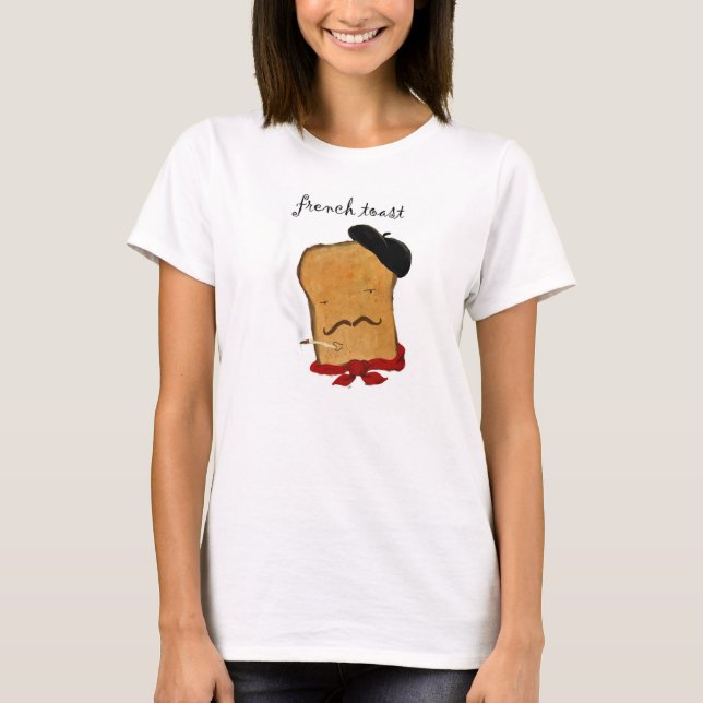 T-shirt de dames de pain grillé français (Devant)