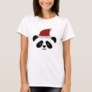 T-shirt de dames de panda de Père Noël