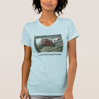 T-shirt de dames de poney de Shetland petit