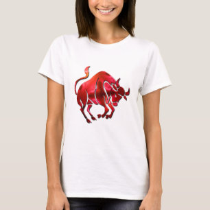 T-shirt de dames de symbole de Taureau