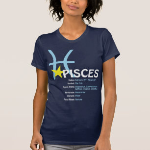 T-shirt de dames de traits de Poissons