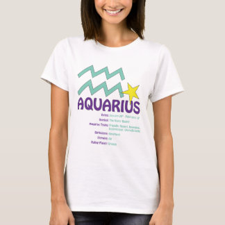 T-shirt de dames de traits de Verseau