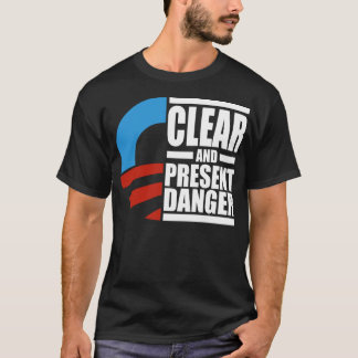 T-shirt De danger clair d'Obama chemise et actuel