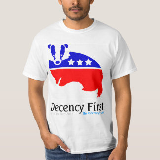 T-shirt De DÉCENCE pièce en t officielle de la partie de