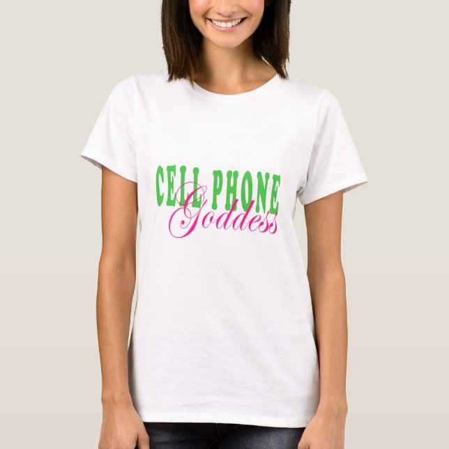T-shirt de déesse de téléphone portable (Devant)