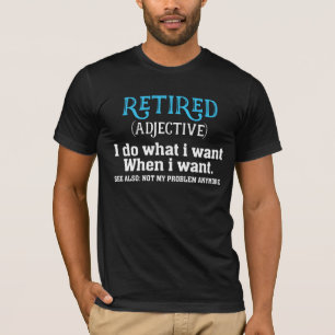 T-shirt de définition à la retraite, sac de retrai
