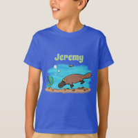 T-shirt de dessin animé Cute platypus