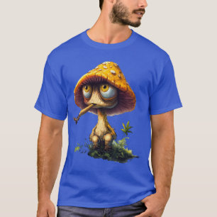 T-shirt de dessin animé de champignon funky défonc