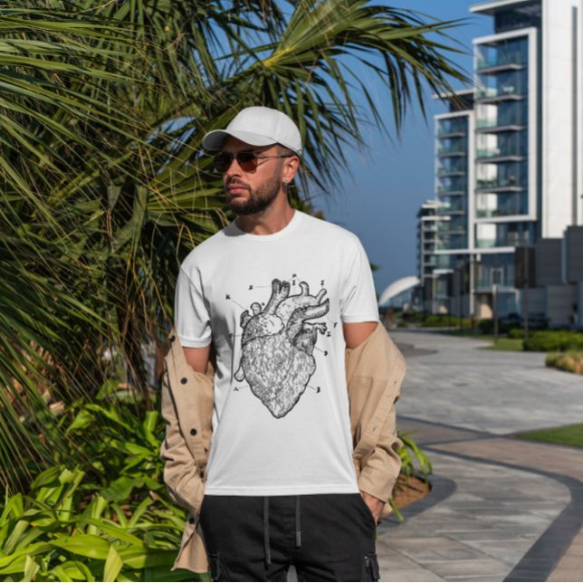 t-shirt de dessin cardiaque anatomique (Créateur téléchargé)
