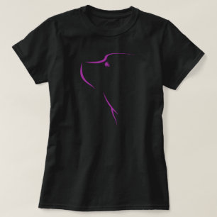 T-shirt de dévotion de chien (femelle, foncées)