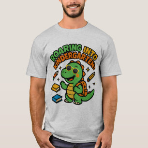 T-shirt de dinosaure rugissant pour la maternelle