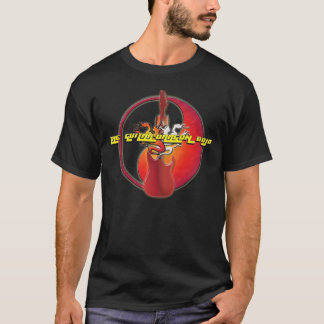 T-shirt de Dojo de dragon de la guitare des hommes