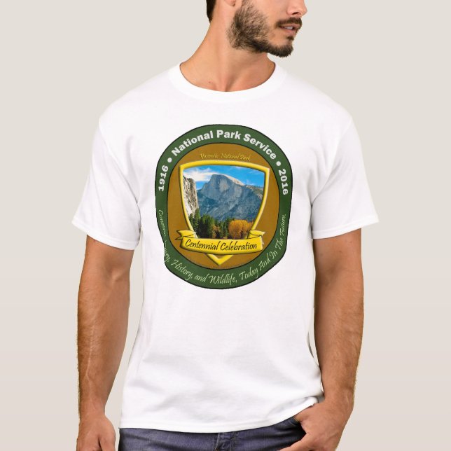 T-shirt De dôme de Yosemite de chemise centennale de parc (Devant)