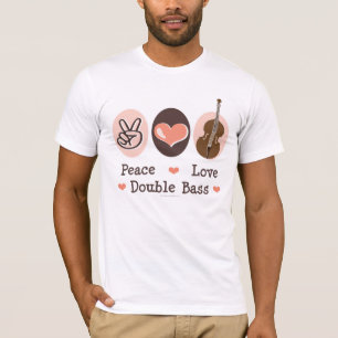 T-shirt de double basse d'amour de paix